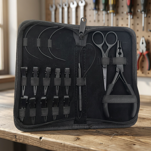 Kit complet d'outils professionnels Obexa en acier inoxydable de qualité chirurgicale pour extensions de cheveux, idéal pour salons et usage personnel - Product Image 3