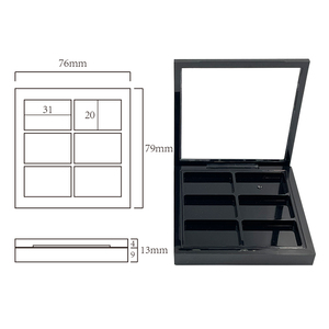 Tùy chỉnh mới 6-màu 6-lưới hình chữ nhật Eyeshadow Palette <span class=keywords><strong>container</strong></span> Blush bột nhỏ gọn trống cá nhân bao bì hộp - Product Image 2