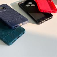 Grille En Cuir Texture Mince Téléphone Cas pour Samsung s25 Ultra Mince Souple TPU Losange Couverture Shell