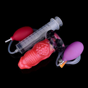 Coloré Gonflable Éjaculant Gode Silicone Monstre Pénis Avec Ventouse Animal Cock Squirting Anal Sex Toy pour Homme Femme - Product Image 3