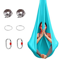 Hamac de yoga aérien pliable en nylon haute capacité pour salon, salle de sport et extérieur - Design traditionnel, durable et portable