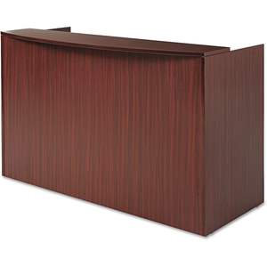 Mostrador de Recepción Alera ALE Serie Valencia, 71w X 35 1/2d X 42 1/2h, Color Caoba, para Hoteles y Restaurantes, con Iluminación LED - Product Image 2