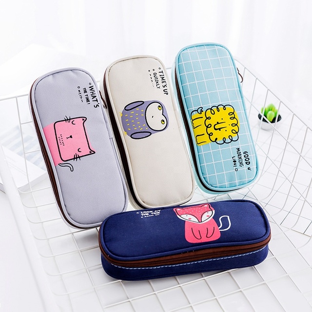 2020 New Custom Oxford Fabric Pencil case for School Reusable Stationery Pencil Bag with Custom logo