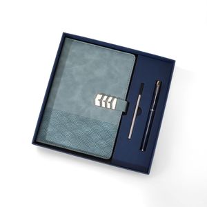 High Quality Emboss Logo A5 With Straps Pen Cases Journal Diary Notebook Hard Cover Printed Logo <b>Note</b> <b>Book</b> PU Leather Notebook - Product Image 2
