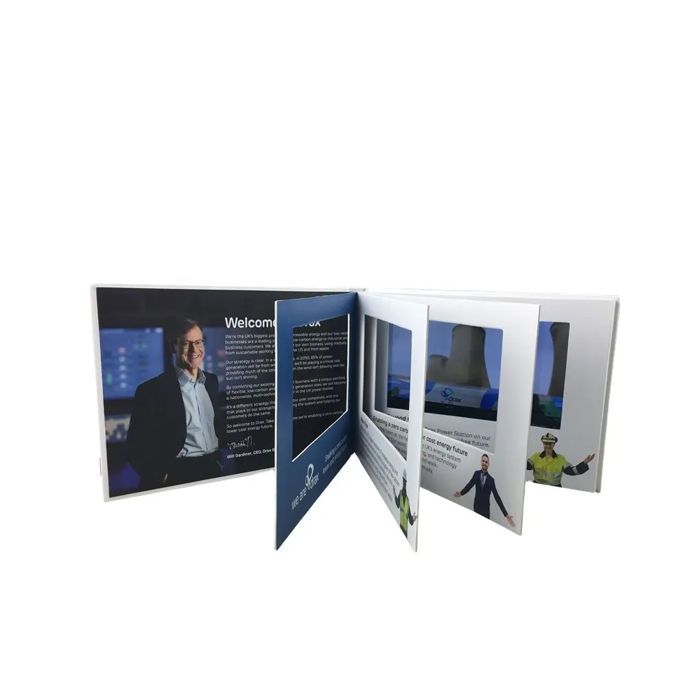 Luxury video greeting card /LCD Video Brochur/ business video folder for marketing