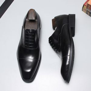 Nuevos Zapatos Formales de Negocios Modernos y a la Moda para Hombre, Zapatos de Cuero Genuino de Primera Calidad con Cordones - Product Image 3