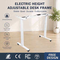 Fournisseur professionnel de mobilier commercial, bureau d'ordinateur réglable en largeur, bureau électrique portable réglable en hauteur avec roulettes