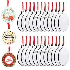 Mdfsub Kerst Houten Mdf Sublimatie Blanco Hangende Ornament 3Mm Mdf Dubbelzijdige Kerst Sublimatie Ornamenten Blanks