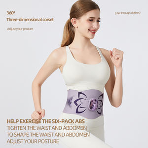 Masseur abdominal numérique portable OEM disponible, EMS, chaleur, vibration, 25 micro-électrodes, 9 réglages de chauffage, contrôle de la minuterie pour - Product Image 5