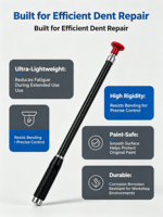 Varilla PDR de Fibra de Carbono Personalizada para Reparación de Granizo - Ultraligera, Alta Rigidez, Longitud Ajustable (70-130cm), Superficie con Tejido 3K para Automoción