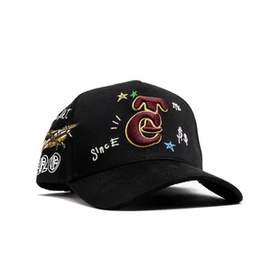 Nuevo Gorro Original Fino Club Gallo Fino <span class=keywords><strong>Tito</strong></span> Double P Negro Snapback G5 Bordado Negro Gorra de Béisbol de 5 Paneles de Gamuza Gorro Inédito - Product Image 1