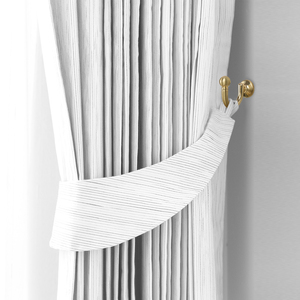 Rèm tua móc-kim loại đen cuối bóng-trang trí Tieback Tie trở lại tường móc - Product Image 2