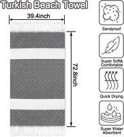 Turkish Beach Towel Oversized 100% Turkish Cotton Sand Free Extra Large Ultra Soft Quick Drying Compact & Lightweight for Travel