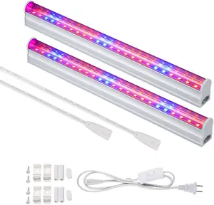 T5 2022 New linear grow lights IP65 Hydroponic led tube Grow Lights rosso blu Full Spectrum Plant Growing