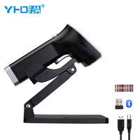 Lecteur de codes à barres portable YHDAA prend en charge la numérisation automatique de l'écran Scanner de codes à barres sans fil 1d laser bluetooth