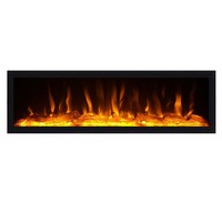 Cheminée électrique moderne sans chaleur de 40 pouces avec insert de flamme en bois artificiel pour la maison et le bureau