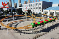 Montagnes russes mobiles à glissière Dragon pour parc d'attractions avec remorque intégrée