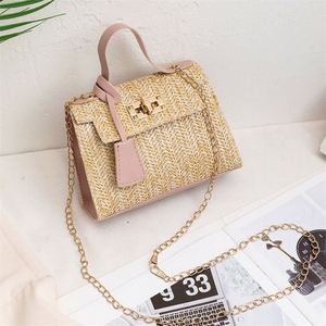 Bolsos de <span class=keywords><strong>Moda</strong></span> para Chicas, Bolso de Paja Dorado del Proveedor, Hermoso Bolso de Playa Hecho a Mano - Product Image 2