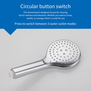 <b>Shower</b> <b>Accessories</b> Circular <b>Shower</b> Hand 3 Function Handheld High-pressure Abs <b>Shower</b> with 1.5-meter Handheld Hose - Product Image 6