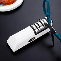 Aiguiseur de couteaux électrique de cuisine multifonctionnel automatique rechargeable par USB