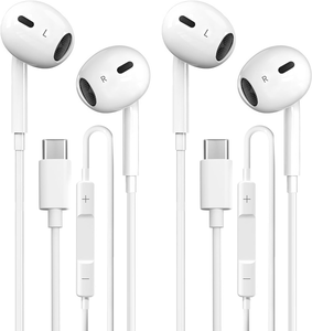 หูฟังแบบมีสาย Type C พร้อมไมโครโฟน สำหรับ iPhone 16 15 Samsung Huawei Xiaomi เสียงคมชัด ใช้ได้กับทุกอุปกรณ์ หูฟัง Type C พร้อมไมค์ - Product Image 1