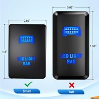 Interrupteur à bouton-poussoir pour barre lumineuse LED 12V ON/OFF avec fil de connexion 1,3" x 0,9" Remplacement pour Toyota Tacoma Tundra 4Runner Yaris