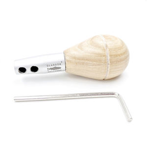 Manche de graveur réglable Glardon Vallorbe suisse, anti-roulement, en forme de poire, en bois, avec double vis, pour outils de gravure de bijoux - Product Image 1