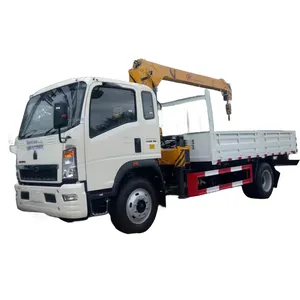 Proveedor confiable Sinotruk Howo Camión grúa 16 toneladas cómo hacer una grúa nudillo Boom Crane Truck