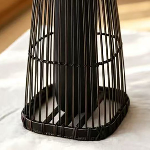 Bamboo Woven Tabletop Vase Handmade Asian Zen Style Decorative Flower Basket For Tea Ceremony Home Dcor - Product Image 4