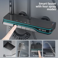 Offre Spéciale – Ensemble de Douche Mural Moderne et Tendance avec Affichage Numérique LED et Robinet Thermostatique à Pression d'Air pour Hôtels