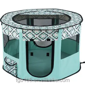 Pet Suppliers Wholesale High Appearance Pet Cage Outdoor and Travel Fence Foldable Octagonal Cage for Dogs Cats