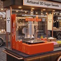 Machine à dessin de bonbons automatique haute précision pour cafés, festivals, commerces de détail et événements