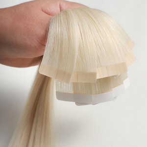 Wholesale Top Quality Premium 100% Virgin Tape in Human Hair Extensions <strong>Blonde</strong> Raw Donating European Invisible Min Tape in Weft - Product Image 5