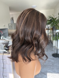 Perruque Lace Frontale de Luxe Personnalisée en Cheveux Européens Premium 100% Naturels, Blond Caramel Dimensionnel, <span class=keywords><strong>avec</strong></span> Ligne de Cheveux Naturelle pour Femme - Product Image 4
