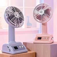 Nouveau Ventilateur Portable de Bureau Couleur Crème 2026, Recharge USB, Contrôle de Vitesse Progressif, Affichage Numérique, Moteur Brossé, Cadeau, Vente en Gros