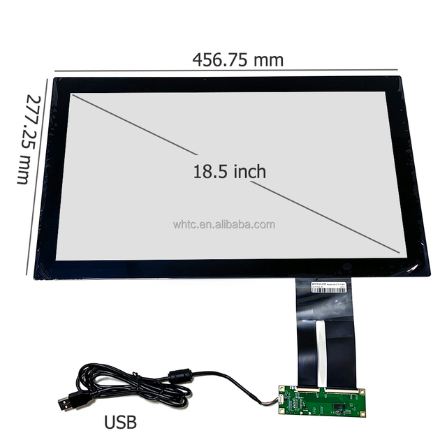 18.5 Inch Industrial PCAP Capacitive Touch Panel USB I2C 10 Point Multi-Touch Screen Kit for LCD Display CE RoHS
