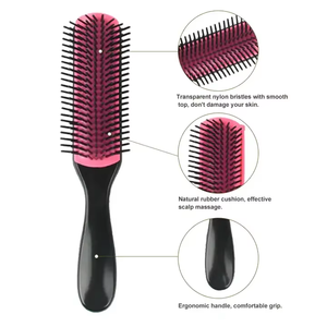 <span class=keywords><strong>Cepillo</strong></span> de <span class=keywords><strong>Pelo</strong></span> <span class=keywords><strong>Denman</strong></span> de 9 Filas con Cerdas de Nylon y Cojín, Ideal para Cabello <span class=keywords><strong>Rizado</strong></span> Natural - Product Image 4