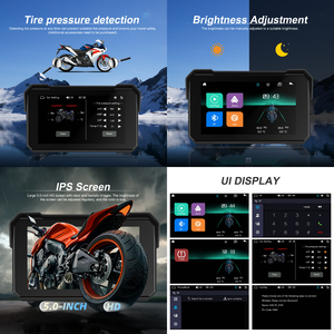 หน้าจอ IPS ขนาด 5 นิ้ว สำหรับมอเตอร์ไซค์แบบพกพา พร้อม Wireless Carplay/Android Auto BT กันน้ำ IP68 รองรับ OEM/ODM/ปรับแต่งได้ - Product Image 3