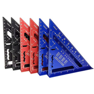 Ventes d'usine 7 pouces métrique Cm en alliage d'aluminium rapporteur Triangle règle vitesse carré règle de mesure pour le travail du bois - Product Image 5