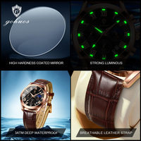 Montres GOHUOS 9801 en promotion, calendrier, étanches, aiguilles lumineuses, chronographe, cadran multifonction, montres à quartz pour hommes