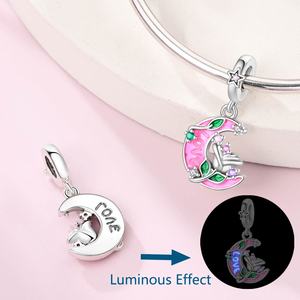 Collar y Pulsera de Joyería con Cuentas de Tungsteno, Cristal y Diamantes de Imitación, con Colgante de Rosa Mágica en Forma de <span class=keywords><strong>Cubo</strong></span>, Serie Rosa del Día de San Valentín - Product Image 3