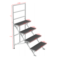 Plate-forme de chœur modulaire pliante en aluminium facile à installer Podium Chorus Sing Choir Riser Audience Stage pour orchestre et école