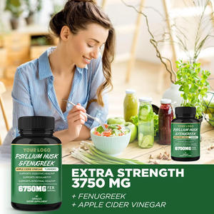 Травяные пищевые добавки для здоровья, пиллиум, шелухи, капсулы с пажитником, поддерживает здоровье кишечника, холестерин и здоровье сердца - Product Image 3