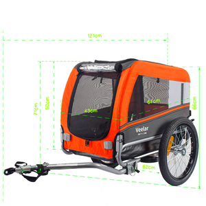 2 in 1 Haustier Hund Fahrrad anhänger Fahrrad anhänger Kinderwagen <span class=keywords><strong>Jogger</strong></span> - Product Image 6