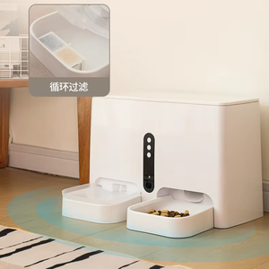 Alimentatore automatico intelligente per animali domestici in acciaio inossidabile 2-in-1 portatile alimentato a carica per cani e gatti all'ingrosso - Product Image 3