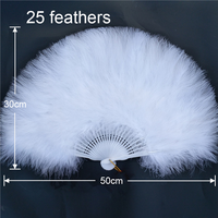 Éventail en plumes de velours complet, éventail de danse DIY, accessoires de scène, éventail de mariage