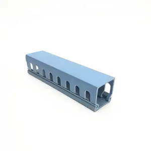 Different Size Good Insulation Blue PVC Slotted Type Cable Trunking