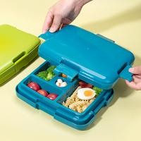 Boîte à lunch bento pour enfants à compartiment sectionné facile à nettoyer avec couvercle en plastique Boîte de rangement des aliments bento pour filles garçons pour les déjeuners à l'école