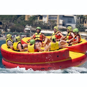 Zhenmei fabricante de alta calidad PVC cómodo <span class=keywords><strong>respaldo</strong></span> Súper Inflable Banana Boat Ride Spinner remolcable UFO - Product Image 2