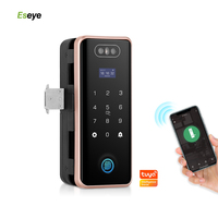Serrure de reconnaissance de visage TUYA WIFI de vente chaude Eseye avec caméra TT serrure APP carte d'empreintes digitales serrure de porte en verre de bureau numérique